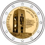 ANDORRA: 2 € 2018 Perustuslaki 25 vuotta BU coincard