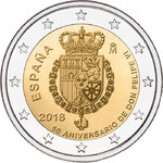 ESPANJA: 2 € 2018 Kuningas Felipe VI