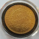 France: 40 Fr Napoleon I ANXI .A. (1802)  12.90322 g Gold .900