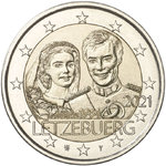 LUXEMBOURG: 2x 2 € 2021 Wedding of Maria Teresa & Henri 40 years